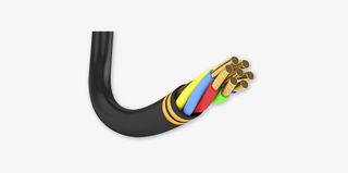 彩色导线半剖黑色皮套PNG下载免抠