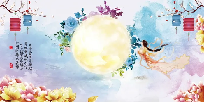 花好月圆广告背景高清