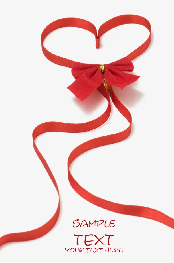 心形丝带免抠