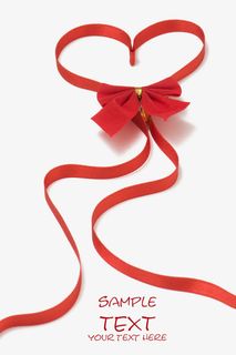 心形丝带免抠