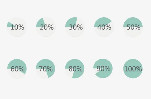 矢量简约扁平绿色圆形缓冲图标免抠
