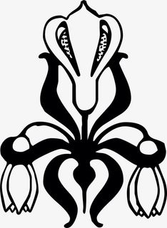 传统古典角花花纹素材免抠