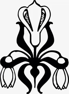 传统古典角花花纹素材免抠