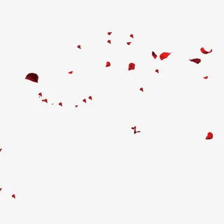 唯美红色花瓣飘落免抠