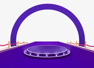 紫色创意主图设计展板免抠