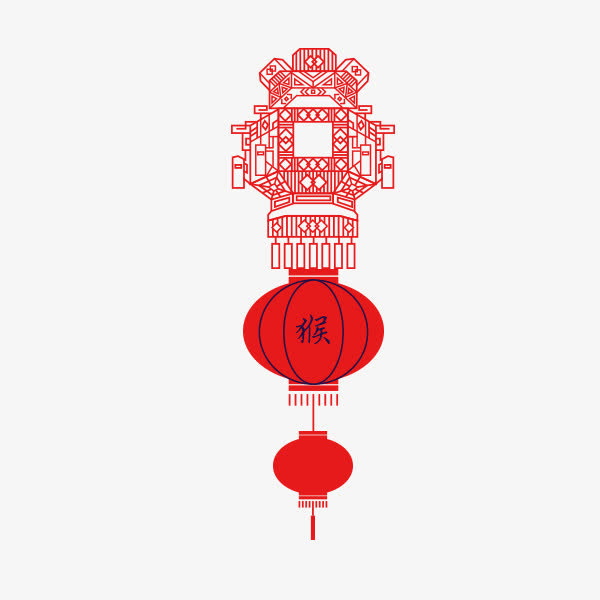 红色灯笼免抠