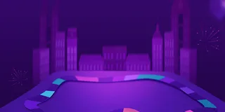 紫色双11促销背景图元素高清