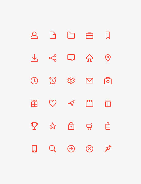 30免费的UI图标免抠图标元素