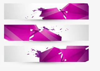 矢量紫色不规则banner底纹