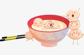 萌萌的汤圆表情免抠