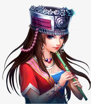 立绘半身像苗族女侠免抠