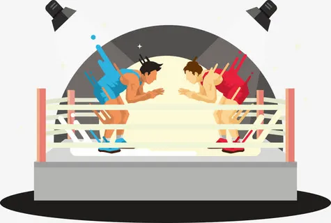 擂台对抗矢量免抠