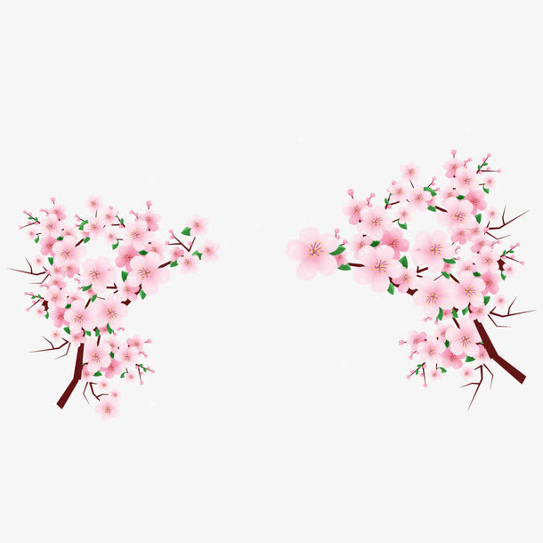 桃花盛开桃花浪漫素材免抠