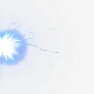 蓝色闪电光源矢量免抠