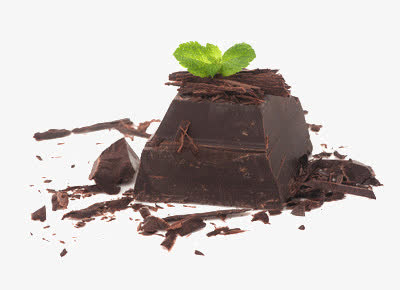 刚切开的巧克力免抠