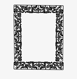 古典中国风龙纹边框元素免抠