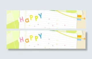 生日贺卡清新banner背景