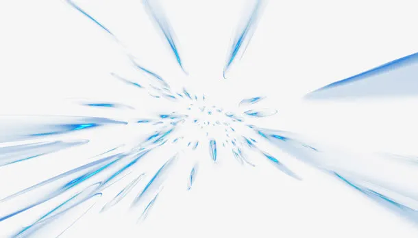 蓝色放射光效图片免抠