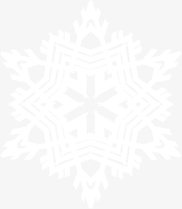 可爱白色创意雪花免抠