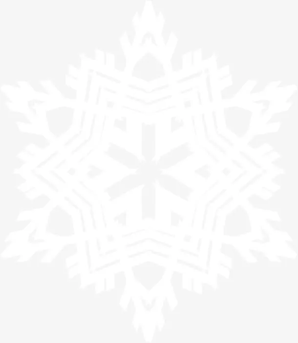 可爱白色创意雪花免抠