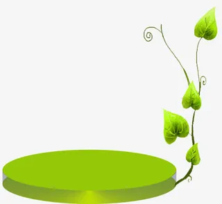 绿色展示台免抠