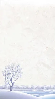 简约复古唯美雪景H5背景图高清