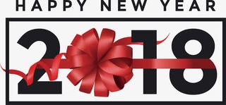 精美红丝带艺术字免抠