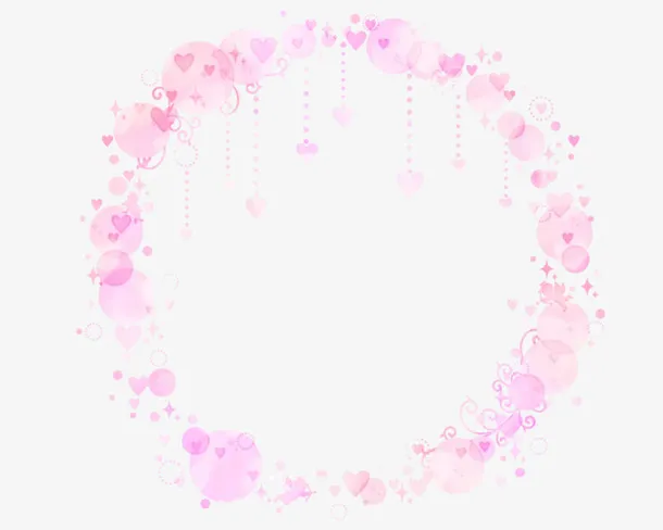 爱心边框元素素材免抠