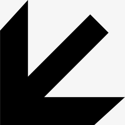 箭头指向左下方向图标免抠
