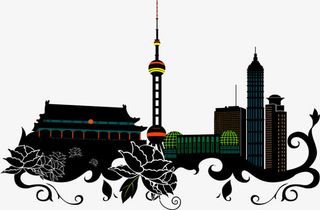 潮流城市建筑免抠