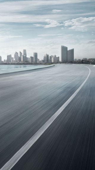 创意的城市道路H5素材背景高清