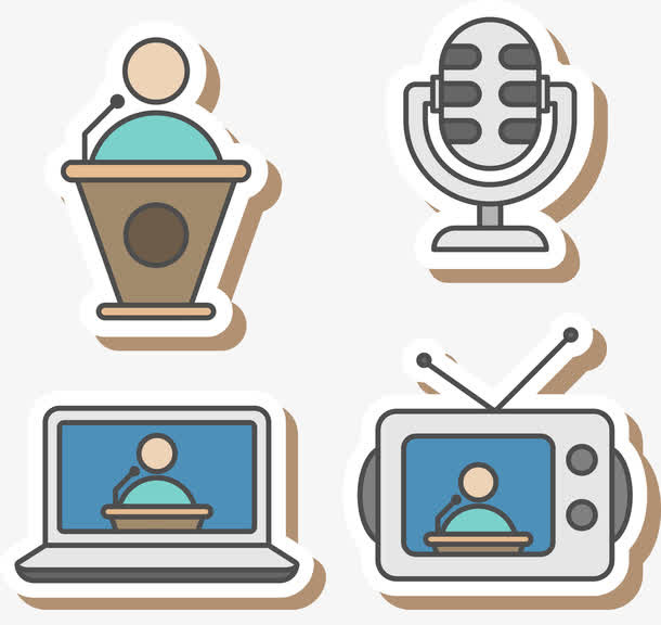 网络发布会矢量免抠