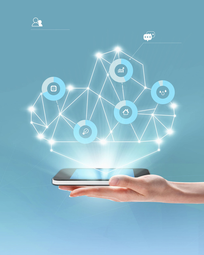 简约时尚科技感手机广告高清