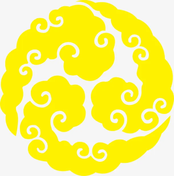 传统圆形图案免抠