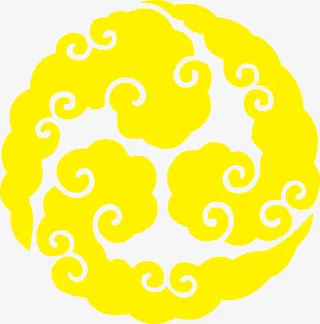 传统圆形图案免抠