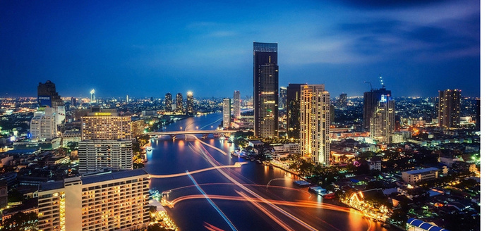 城市高楼都市夜景Banner高清