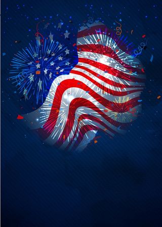 矢量创意潮流美国旗帜背景高清