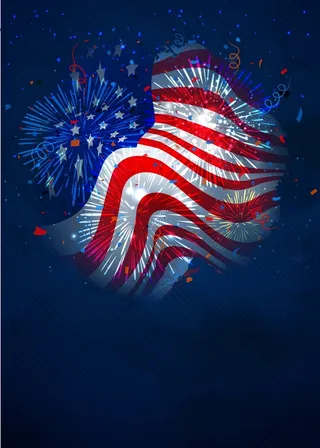矢量创意潮流美国旗帜背景高清
