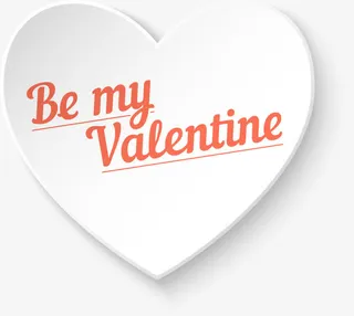 白色情人节元素免抠