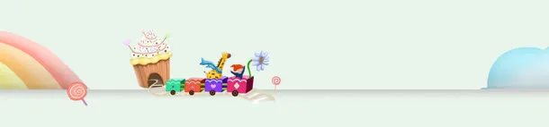 美食冰淇淋梦幻卡通背景banner