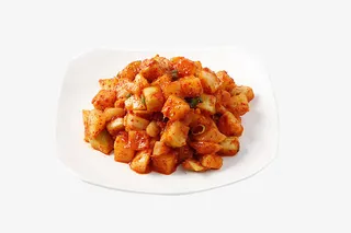 盘子上的辣萝卜干免抠