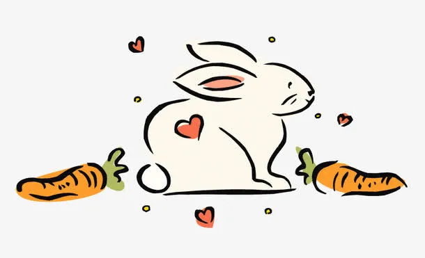 小兔子爱胡萝卜免抠