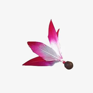 红色羽毛毽子健身活动免抠