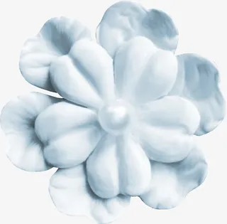 白色雪花装饰 胸针免抠