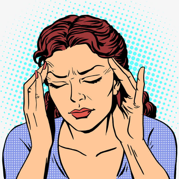 头疼的女人免抠