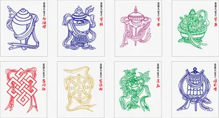 西藏吉祥八宝免抠