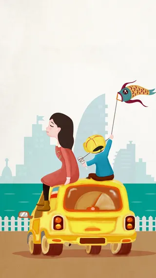 周末时光简约文艺H5背景素材高清