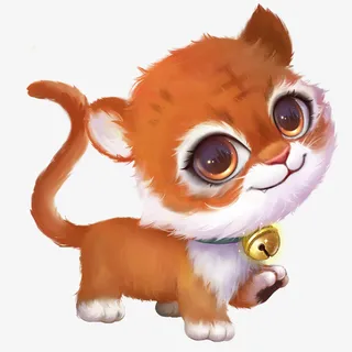 古风动漫小老虎免抠