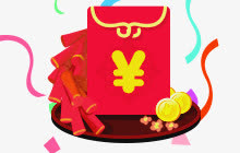 红包盘子png素材免抠