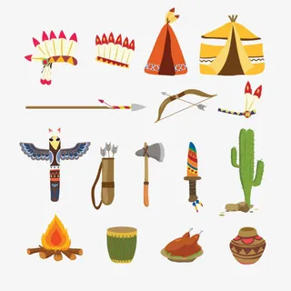 印第安部落物品免抠 印第安部落物品免抠